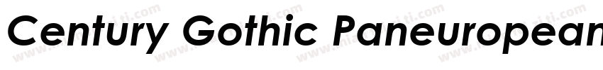 Century Gothic Paneuropean ExtraBol字体转换